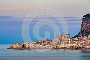 Cefalu, medieval city of Sicily island, Province of Palermo, Italy. Cefalu is city in Italian Metropolitan City of Palermo located