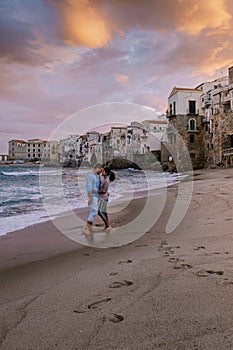 Cefalu, medieval village of Sicily island, Province of Palermo, Italy photo