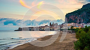 Cefalu, Sicily, Italy on the Tyrrhenian Sea