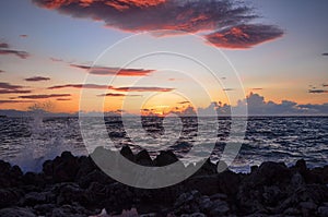 The sunset seen from the port of CefalÃÂ¹