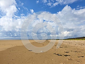 Cefn Sands beach at Pembrey Country Park in Carmarthenshire South Wales photo