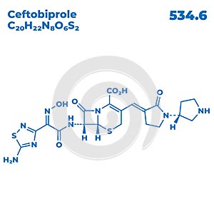 the molecular structure of ceftobiprole photo