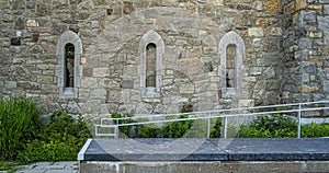 CEGEP Gerald Godin College Stone wall details of the widows