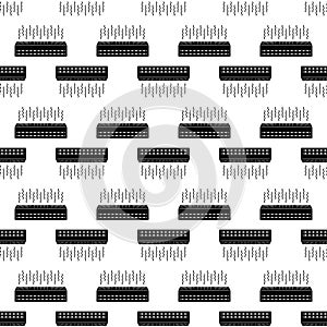 Ceiling air conditioner pattern seamless vector