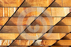 Ceiling background of wooden timbers painted in brown colors