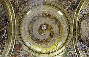 Ceiling of Basilica Il Gesu, Rome photo