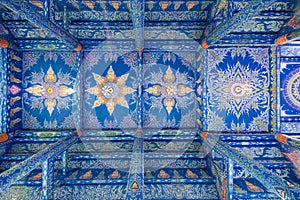 Ceiling of the Blue Temple in Chiang Rai