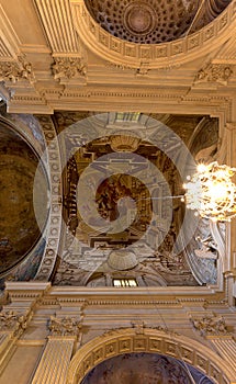 Ceiling Brancacci Chapel Santa Maria del Carmine church, Florence, Firenze, Toscany, Italy