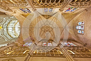 Ceiling of cathedral in Burgos, Spain