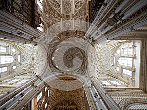 Ceiling of the cathedral in Cordoba photo