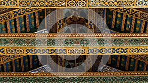 Ceiling of the cathedral of monrele, sicily