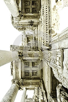Ceiling Of Celsus Library At Ephesus Ancient City