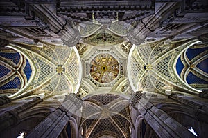 Ceiling of the Certosa di Pavia monastery, Italy