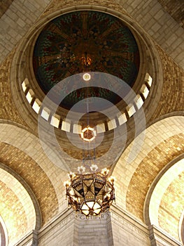 Ceiling and Chandelier