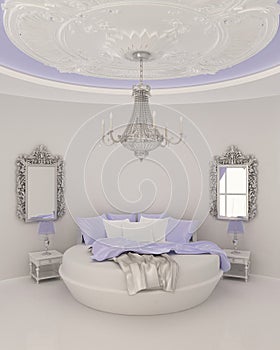 Ceiling decor in modern bedroom