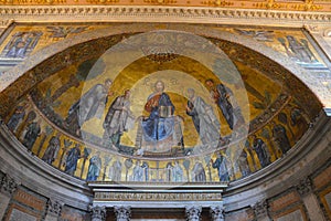 Ceiling decoration at Basilica Papale San Paolo fuori le Mura