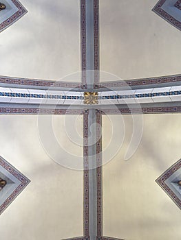 Ceiling decoration in Loretto Chapel, Old Town Santa Fe, New Mexico
