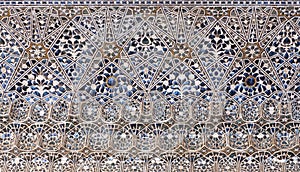 Ceiling decoration at Sheesh Mahal palace in Amber Fort, Rajasthan, India