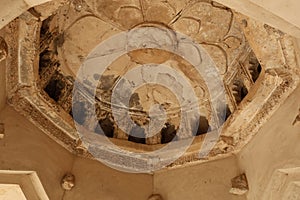 Ceiling Dome, Queen\'s Bath, Hampi, near Hospete, Karnataka, India