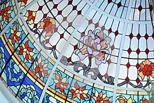 Ceiling Dome in Stained Glass