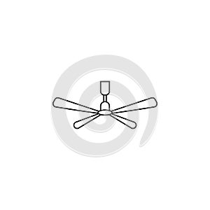 Ceiling fan icon design. Ceiling fan with light. Vector black icon isolated on white background. Ceiling fan icon. black ceiling
