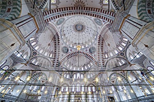 Ceiling of Fatih Mosque in Istanbul, Turkey