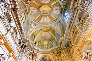 Ceiling Frescos Vincenzo Anastasio Church Rome Italy photo