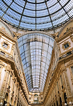 Ceiling of galleria Vittorio Emanuele II in Milan