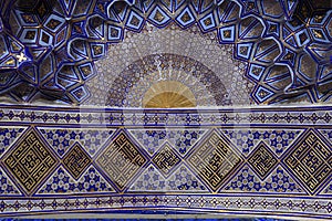 Ceiling of Guri Amir mausoleum