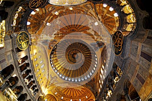 Ceiling in The Hagia Sophia Church