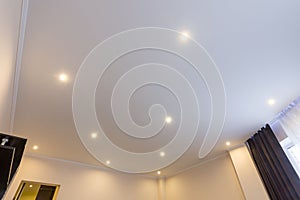 Ceiling in the hall, lighting is on