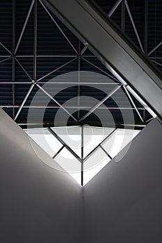 Ceiling of an industrial building. photo