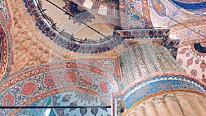 The Ceiling inside Hagia Sofia Mosque photo