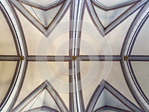 Ceiling inside Loretto Chapel Old Town Santa Fe, New Mexico