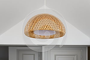 Ceiling lamp light in kitchen dining area