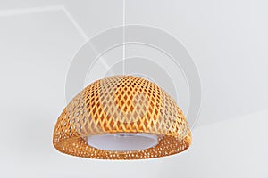 Ceiling lamp light in kitchen dining area