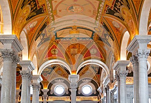 Ceiling of Library Congress in Washington DC