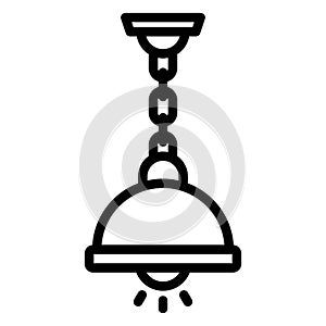 Ceiling light Isolated Vector Icon fully editable