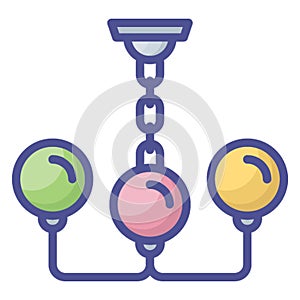 Ceiling light Isolated Vector Icon fully editable