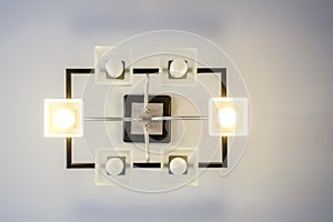 Ceiling light fixture isolated on white background