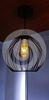 Ceiling light at mini bar