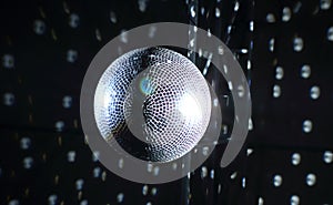 Ceiling mirror ball detailed stock image