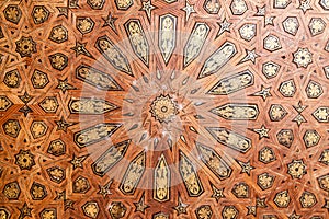 Ceiling in Nasrid Palaces (Palacios Nazaries) at Alhambra in Granada, Spa photo