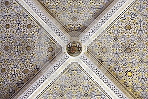 Ceiling painted and decorated