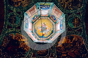 Ceiling painting in church tower