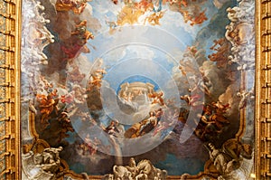 Ceiling in the palace of Versailles