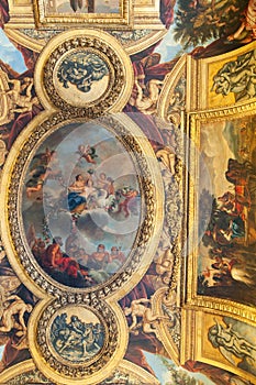 Ceiling in the palace of Versailles