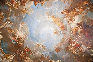 Ceiling in the palace of Versailles
