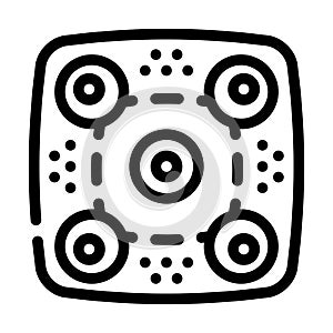 ceiling panoramic camera line icon vector illustration