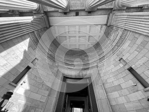 Ceiling of Portico in the Financial District Downtown Montreal